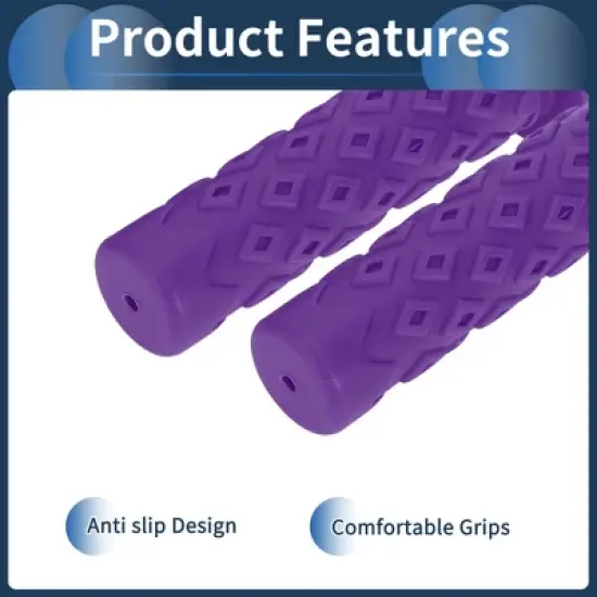 Unique Bargains Bike Handlebar Grips Covers 4.72" Long Purple 1 Pair image {4}