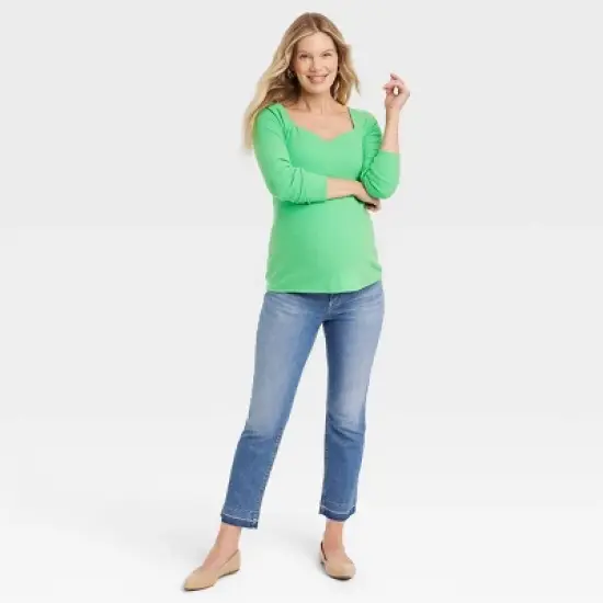 Corsetry Rib Maternity Top - Isabel Maternity by Ingrid & Isabel&trade; image {2}