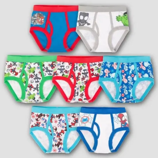 Toddler Boys' 7pk Marvel Classic Briefs - Colors May Vary image {1}