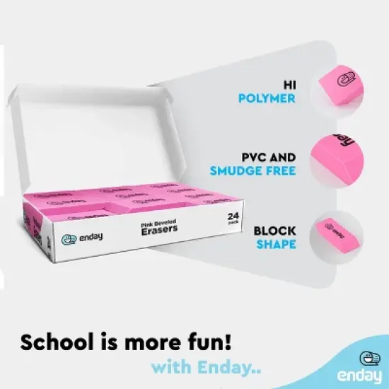 Enday Pencil Eraser Pink Pearl image {1}