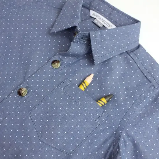 RuggedButts Toddler Boys Long Sleeve Button Down Shirt image {5}