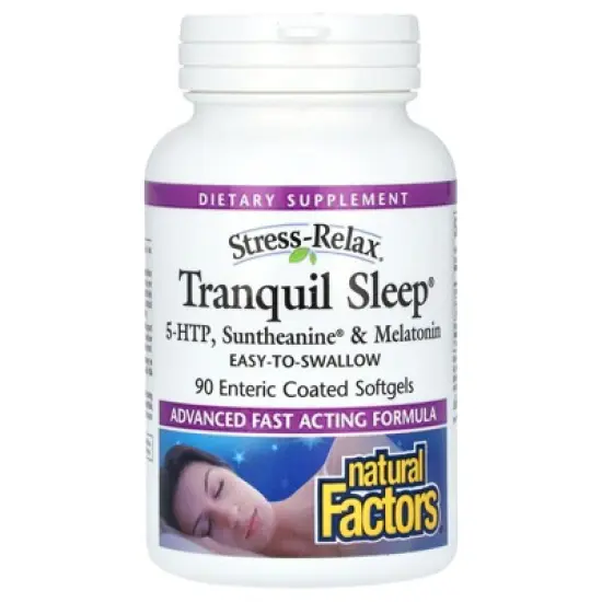 Natural Factors Stress-Relax, Tranquil Sleep, 90 Enteric Coated Softgels image {3}