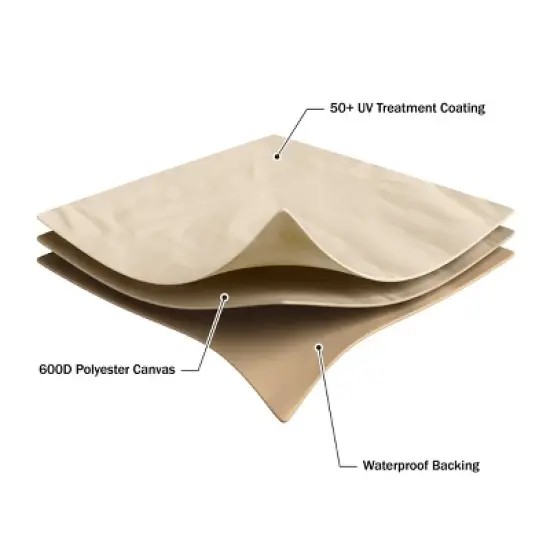 Pure Garden 88" Patio Table Cover Beige image {9}