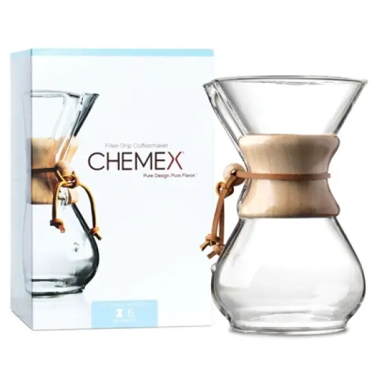 Chemex Pour-Over Glass Coffeemaker - Classic Series - 6-Cup - Exclusive Packaging image {1}