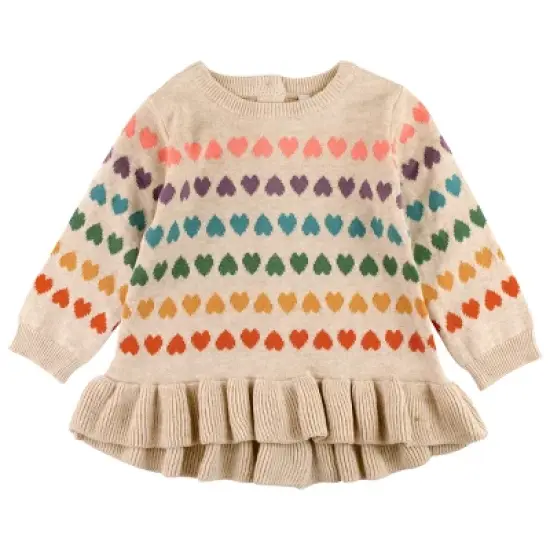 RuffleButts Little Girl Ruffle Hem Sweater image {4}