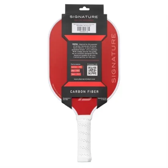 PBPRO Signature Carbon Fiber Watermelon Pickleball Paddle: Polypropylene Core, 4-1/4" Grip image {1}