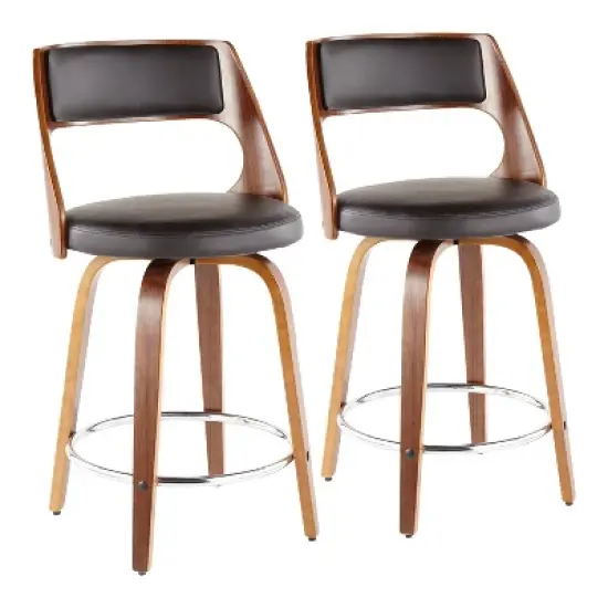 Set of 2 Cecina Upholstered Counter Height Barstools - Lumisource image {11}