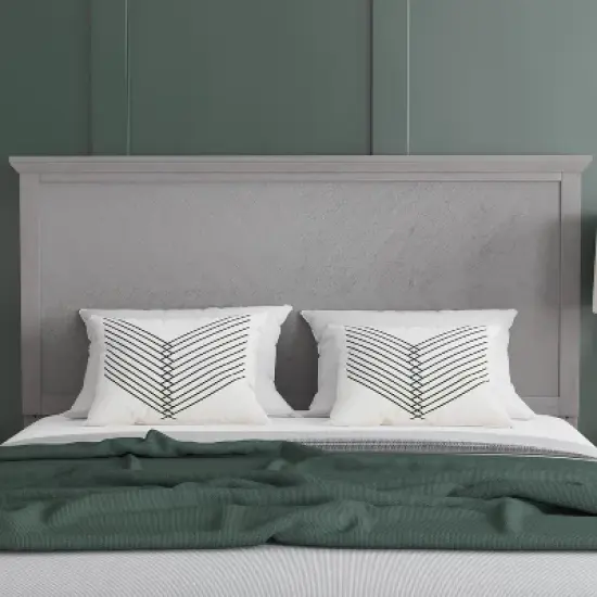 Emma and Oliver Herring Bone Wooden Adjustable Headboard Only image {2}