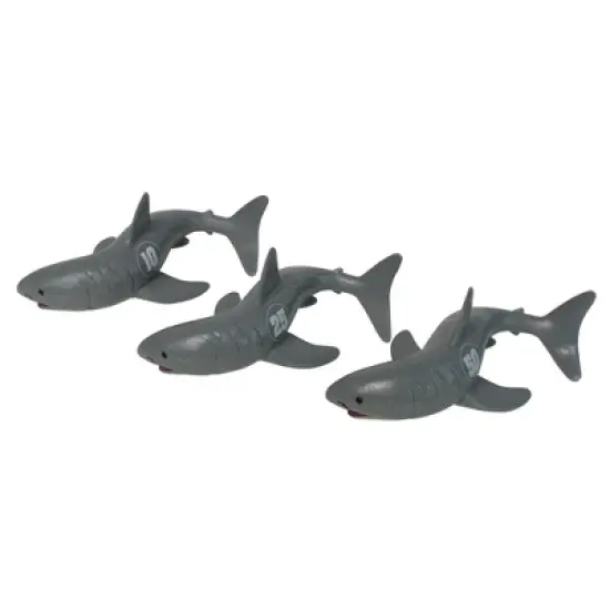 Swimline 3ct Shark Frenzy Swimming Pool Dive Toy Game 7" - Gray/White image {1}