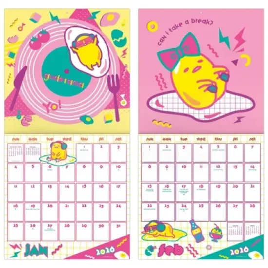 Trends International 2026 Gudetama 12"x12" Wall Calendar image {5}