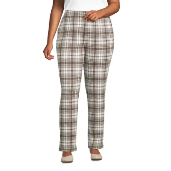 Lands' End Women's Sport Knit High Rise Elastic Waist Pull On Pants image {22}