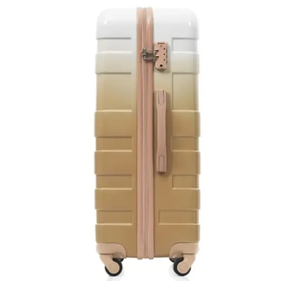 Gulches ABS Hardshell Luggage Set - Lightweight 3-Piece Spinner Suitcases with TSA Lock - Tan - 20", 24", 28" image {2}