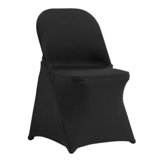 VEVOR Stretch Spandex Folding Chair Covers, Universal Fitted Chair Cover, Removable Washable Protective Slipcovers, for Wedding, (100PCS Black) image {8}