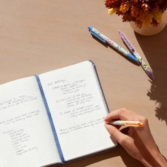 U Brands 6pk Ballpoint Pens Black Ink Laguna Bountiful Bouquet image {8}