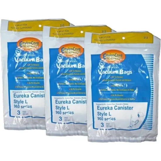 Eureka Style L 930, 965 Series Micro Filtration Vacuum Cleaner Bags 9 Pack image {3}