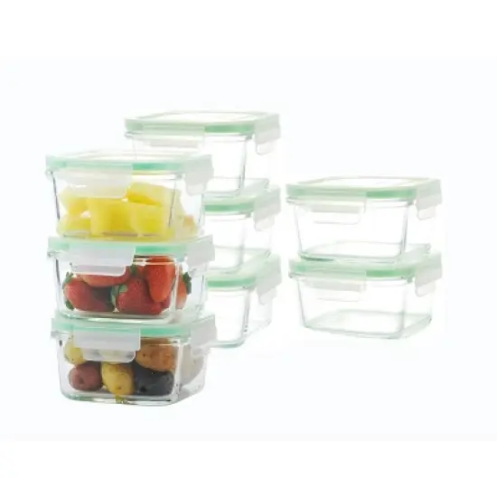Kinetic Go Green Glassworks Square Food Storage Container Set - 27oz image {1}