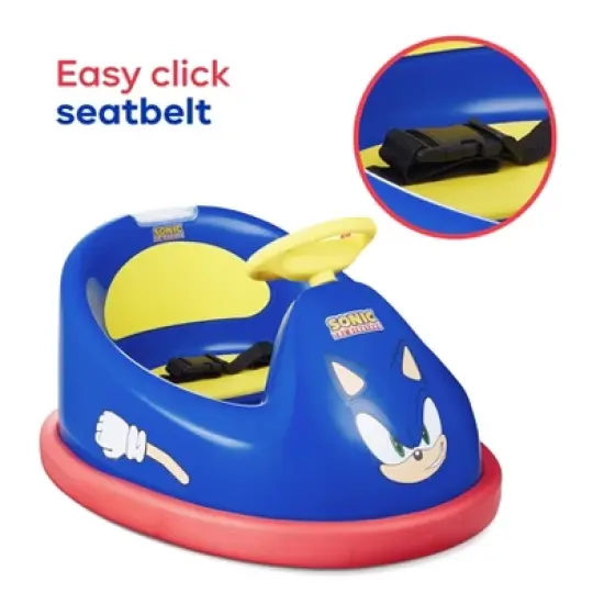 Sonic the Hedgehog Electric Bumper Car 2 Speed for kids with Remote Control and 360 Degree turning image {3}