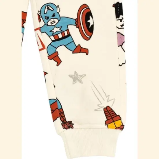 Marvel Avengers Spider-Man Iron Man Hulk Captain America Fleece Sweatshirt and Pants Set Toddler to Little Kid image {6}