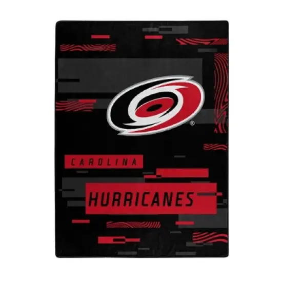 NHL Carolina Hurricanes Digitized 60 x 80 Raschel Throw Blanket image {3}