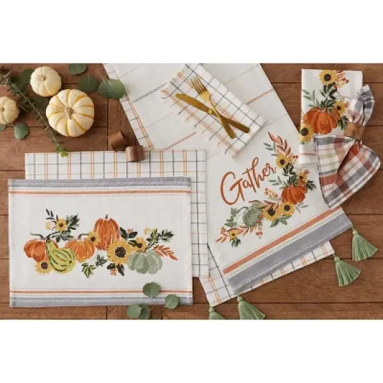 Dii Gather Fall Squash Reversible Table Runner 14X72 image {14}