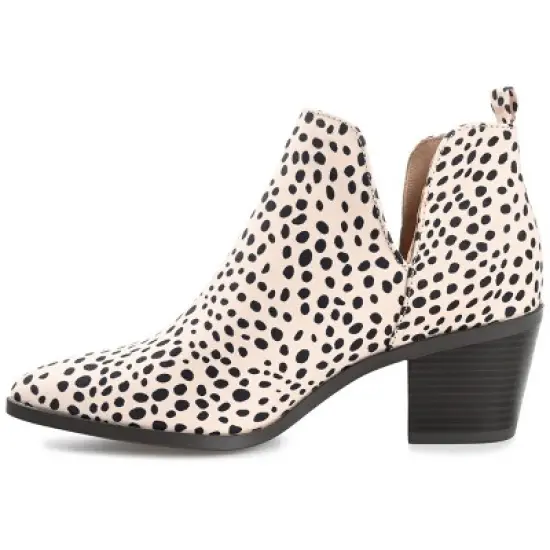 Journee Collection Womens Lola Pull On Stacked Heel Booties image {1}