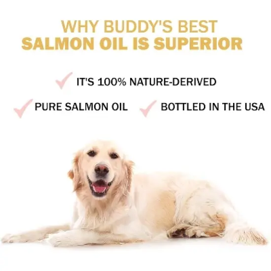 Buddy's Best Salmon Oil for Dogs & Cats - Pump Bottle, 100% Pure Norwegian Fish Oil, Virtually Odorless image {5}