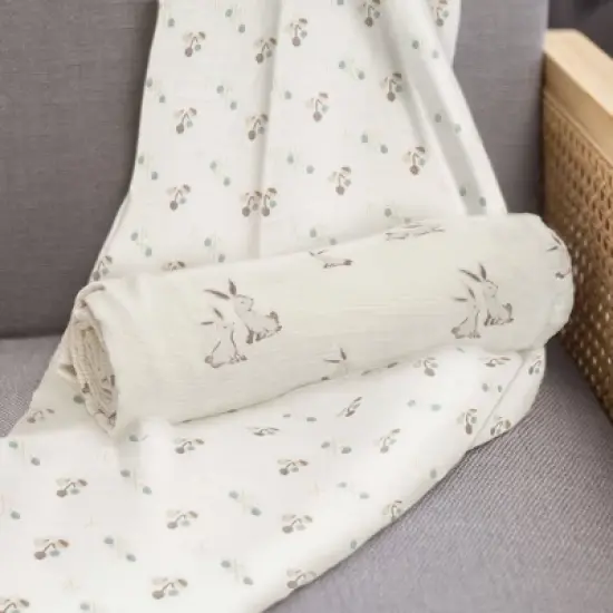 Crane Baby Organic Muslin Swaddle Blanket image {6}