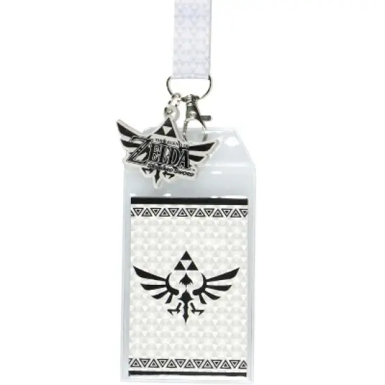Legend of Zelda Master Sword Breakaway Lanyard with Triforce Charm & ID Holder image {1}