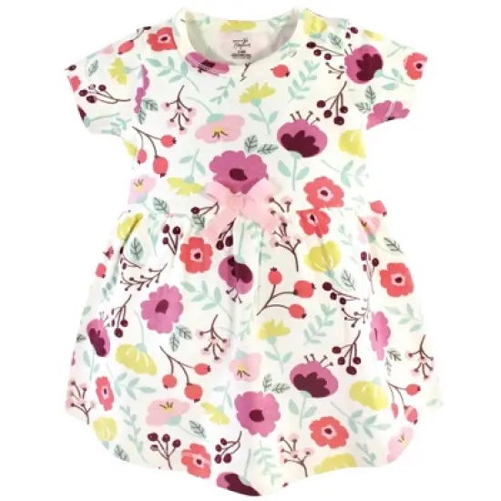 Touched by Nature Baby and Toddler Girl Organic Cotton Dress and Cardigan 2pc Set, Botanical image {3}