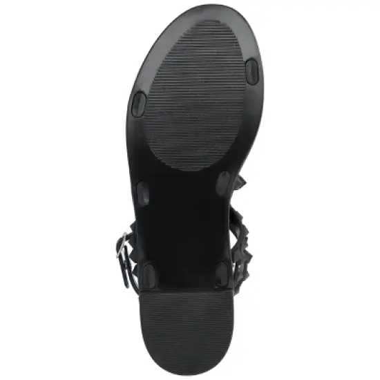 Journee Collection Womens Saphira Multi Strap Studded Jelly Sandal image {4}