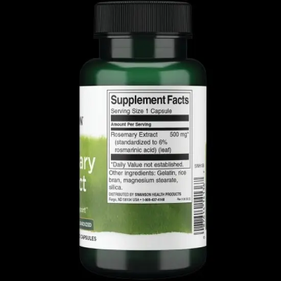 Swanson Herbal Supplements Rosemary Extract - Standardized 500 mg 60 Caps image {1}