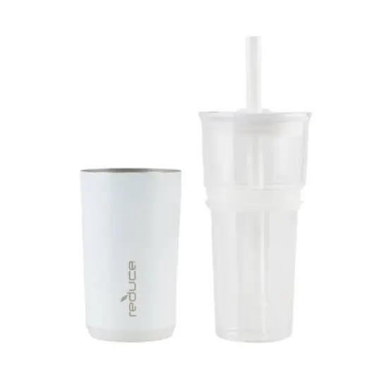 Reduce 20oz Aspen Vacuum Insulated Stainless Steel Glass Tumbler with Lid and Straw image {3}