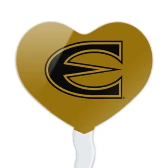 Emporia State University Primary Logo Heart Love Cupcake Picks Toppers Decoration Set of 6 image {1}