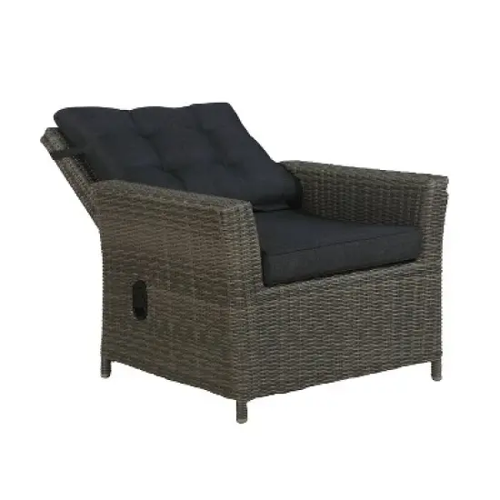 Asti 6pc Wicker Outdoor Seating Set - Gray - Alaterre Furniture image {7}