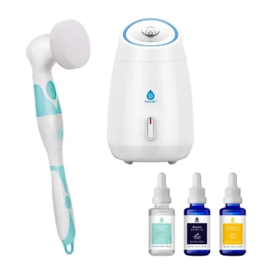 Pursonic Complete Spa & Skincare Bundle &ndash; Facial Steamer, Cleansing Brush, and Anti-Aging Serum Set image {4}