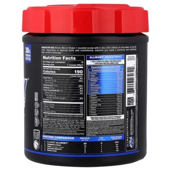 ALLMAX CLASSIC ALLWHEY&reg;, 100% Whey Protein Source, Chocolate Peanut Butter, 0.9 lbs (425 g) image {1}