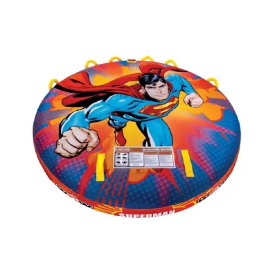 WOW Superman 1-3 Person Soft Top Towable Deck Tube image {1}