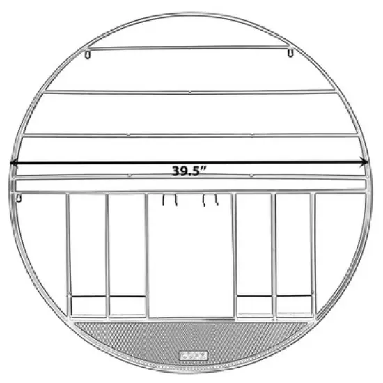 Vintiquewise Vintage Decorative Modern Black Metal Round Wall Mounted Wine Display Rack image {3}