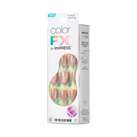 KISS Products colorFX by imPRESS Press-On Fake Nails - Short Squoval - Starstruck - 30ct image {7}