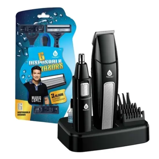 Mario Lopez Ultimate Grooming Set &ndash; 10-Piece Hair, Beard & Body Grooming Kit + Disposable Razors image {3}