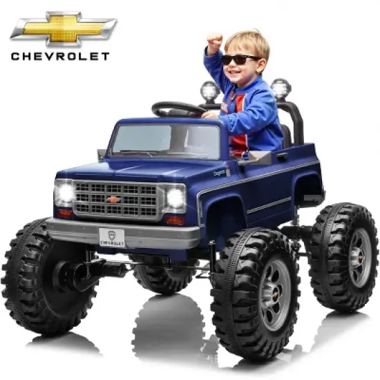 Joyracer Chevrolet 24V 4WD 2-Seater Ride On Truck for Kids, Electric Ride On Toys Cars with 7Ah Battery, Remote Control & MP3 image {12}