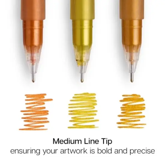 KINGART Gel Pens 12 Metallic Colors image {2}