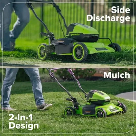 Greenworks Powerall 2x24V 19" Brushless Push Mower with (2) 4.0Ah Batteries and Charger image {6}