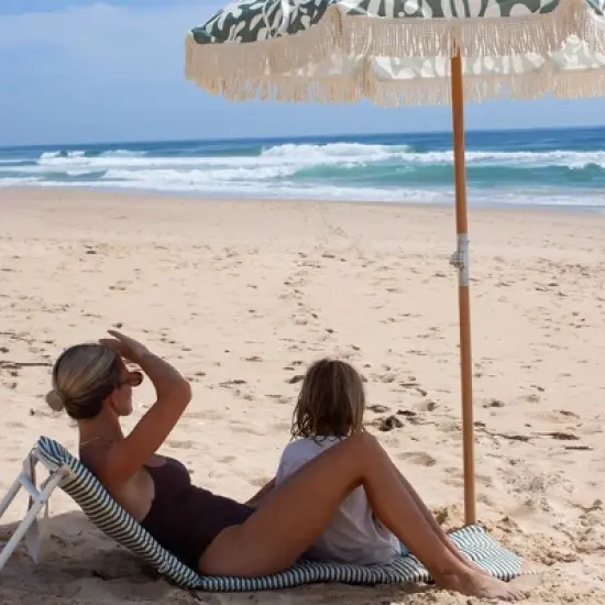 Sunnylife: Reclining Beach Chair - The Vacay Olive Stripe, Adjustable Backrest image {6}