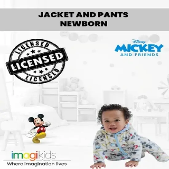 Disney Mickey Mouse Baby Fleece Jacket and Pants Newborn image {1}