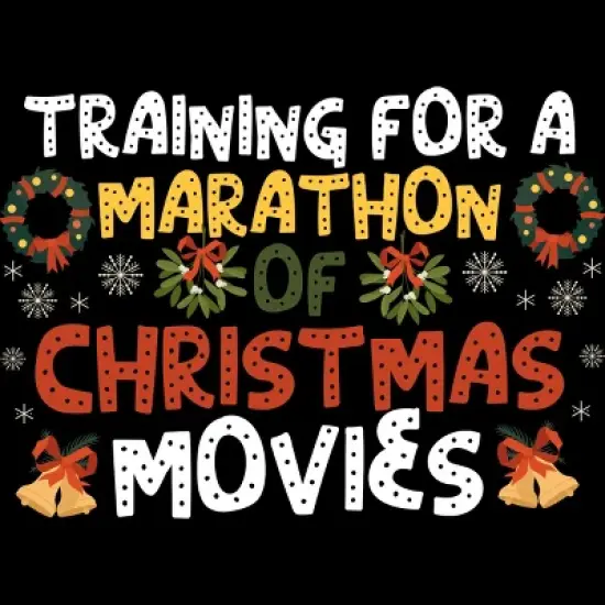 Women's Design By Humans Training For A Marathon Of Christmas Movies By Thingsandthings Racerback Tank Top image {1}