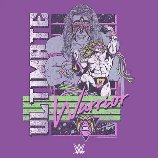 Girl's WWE Ultimate Warrior Retro Poster T-Shirt image {1}