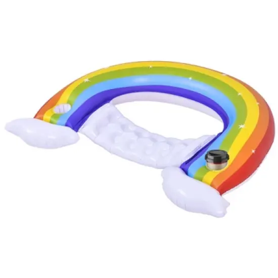 Pool Central 58" Inflatable Rainbow Swimming Pool Lounge Chair image {3}