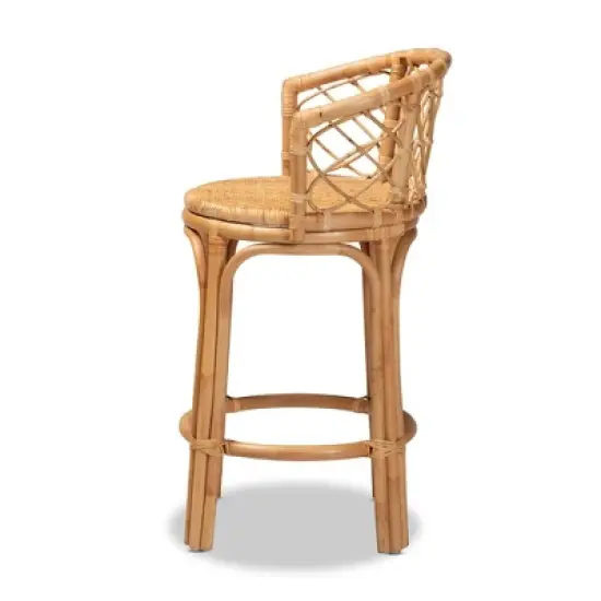 Orchard Rattan Counter Height Barstool Natural/Brown - bali & pari image {2}