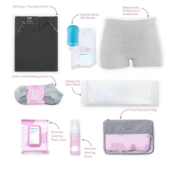 Frida Mom Labor and Delivery + Postpartum Recovery Kit - Postpartum Must-Haves + Babyshower Gift for Mom image {4}